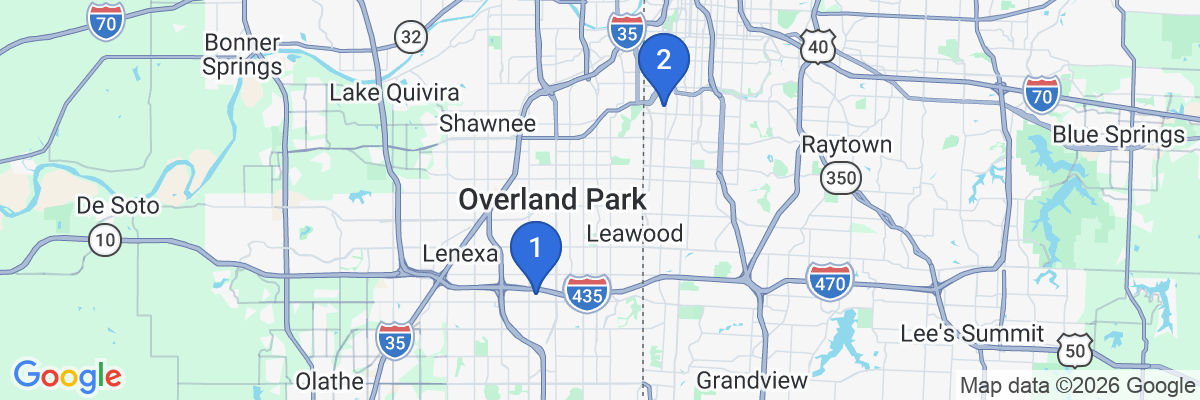 Map showing facility locations